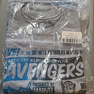Funko Flophouse Marvel Avengers Thor Vs Ultron Gray L T-Shirt New - Picture 1 of 5