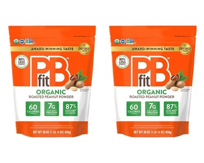 PB Fit Organic Roasted Peanut Powder, Pack of 2 - 30 oz Resealable Bags - Image 1 of 3