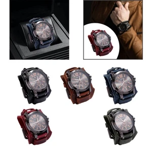 Herren Armbanduhr Trendy Manschettenuhr für Business Events Pendeln Vatertag - Bild 1 von 26