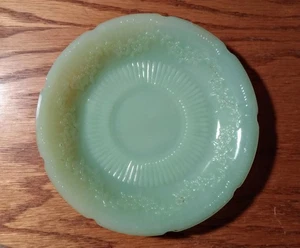 Vintage Fire King Jadeite Saucer Alice Floral Pattern 6" - Picture 1 of 3
