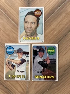 1969 Topps Baseball 3-card Lot # 38/194/461 VG-EX - Picture 1 of 2