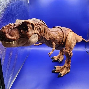 Jurassic World T-Rex Thrash 'N Throw 20" 2017 con sonido Mattel - Imagen 1 de 6