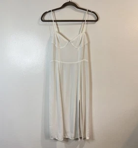 NWT Aritzia Sunday Best Dress S Viola Midi White Burch Bustier Corset Slit - Picture 1 of 10