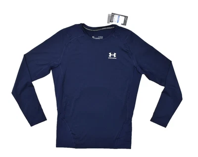 Under Armour compressão manga longa gola redonda HeatGear atlético tamanho GG novo - Imagem 1 de 4