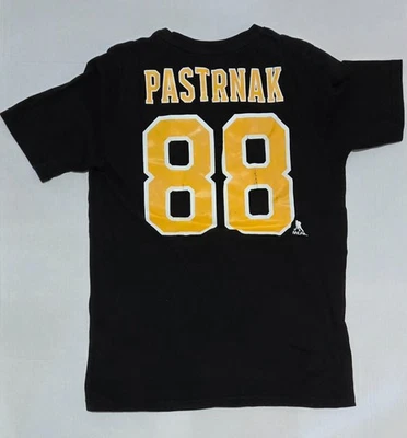Boston Bruins David Pastrnak Jersey #88 NHL T-Shirt Black Youth Large 14/16 - Image 1 of 2