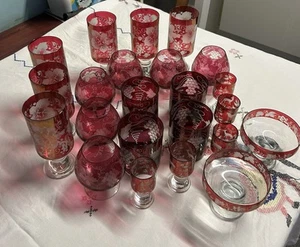 Old Portuguese Glasses set For Water, Wine, Brandy or Port , Shots and Champagne - Picture 1 of 9