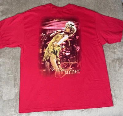 Vintage Yr 2000  TINA TURNER T-shirt Size XL Red/Gold Graphic Print 100% Cotton - Image 1 of 4