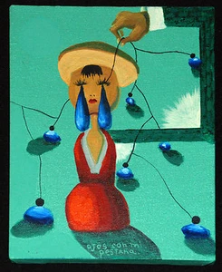 SEGUNDO PLANES Gemälde.Kubanische Kunst.Arte Cubano.Original Galeriestück.Surrealismus. - Bild 1 von 4