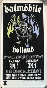 Original 2005 BATMOBILE Concert Poster Knitting Factory Hollywood CA Psychobilly - Picture 1 of 10