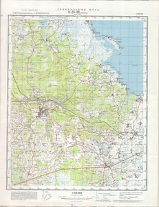 Mapa topográfico militar soviético ruso - PECHORY (Rusia), 1:100K, edición 1965 - Imagen 1 de 5