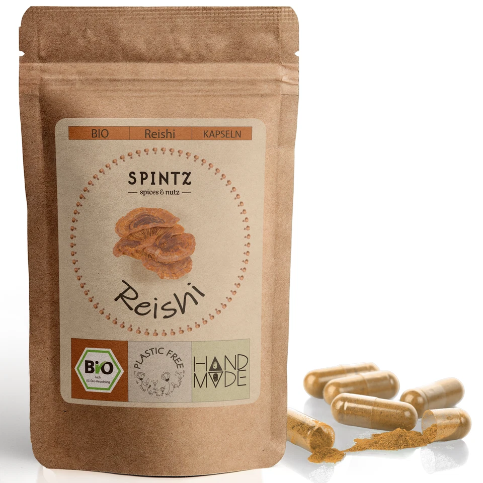SPINTZ Bio Reishi Pilz Kapseln 250Stk | Unabhängig Laborgeprüft |  Reishi Pulver - Bild 1 von 1