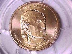 2009 P John Tyler Dollar PCGS SP 68 Satin Finish Position B 15125000 - Picture 1 of 3