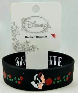 Disney Prinzessin schneeweiß mit roten Rosen schwarz Gummiarmband Neu - Bild 1 von 5
