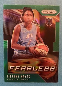 Tiffany Hayes 2020 Prizm WNBA Fearless Insert Green Prizm  #13 Atlanta Dream (a)