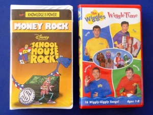 2 VHS The Wiggles Time & School House Rock - Picture 1 of 1