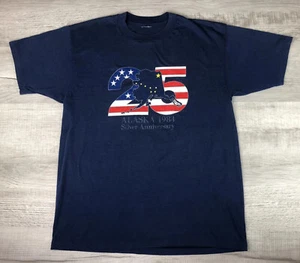 Alaska 1984 Silver Anniversary Shirt 25 Years Patriotic Vintage Blue T Mens L - Picture 1 of 12