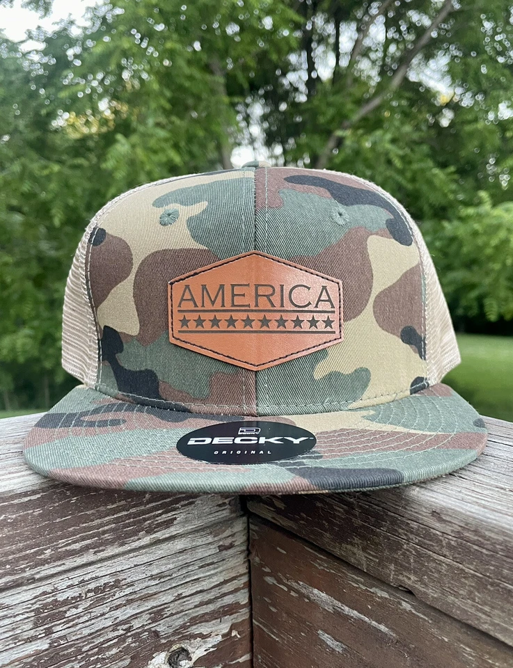 Mens Camouflage Yupoong Trucker SnapBack Hat - Image 1 of 1