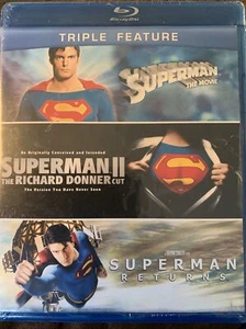 SUPERMAN Triple Feature (Blu Ray) Christopher Reeve NEW - Picture 1 of 2