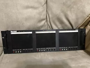 Marshall Electronics V-R63P Triple LCD Monitor Video Audio NTSC PAL Rack Mount - Picture 1 of 3