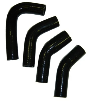 Juego de manguera de radiador de silicona Yamaha RZ350 - NEGRO - Sin logotipos - ENVÍO GRATUITO Foto 1 de 3