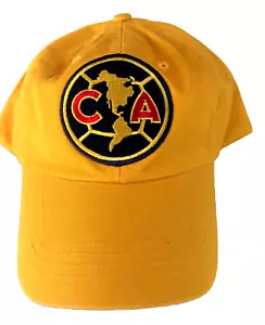 CLUB America CA OFFCIAL TEAM LOGO Gold Color CAP HAT Adjustable Size - Picture 1 of 5