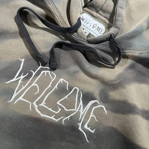 Welcome Skateboards Hoodie Medium Tie Dye Green Pullover Sweatshirt Distressed - Picture 1 of 8