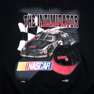 Sudadera De Colección Dale Earnhardt NASCAR The Intimidator #3 Negra Para Hombres XL Rara Años 90 - Imagen 1 de 5