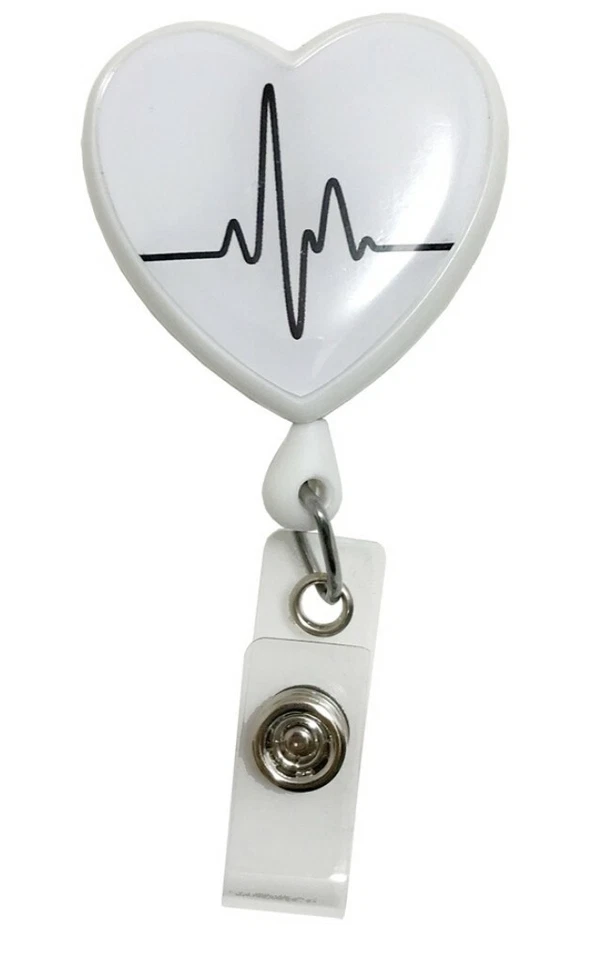 Prestige Medical Retráctil Porta Insignia de Identificación ECG Corazón Blanco Foto 1 de 1
