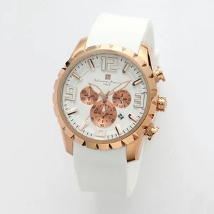 Salvatore Marra Men's Rub strap chronograph watch SM22111 Japan limited edition - Picture 1 of 3