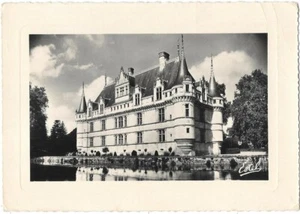 Château de Azay-le-Rideau 37 Façade CPSM écrite à Melle Brun de Castres en 1956 - Imagen 1 de 2