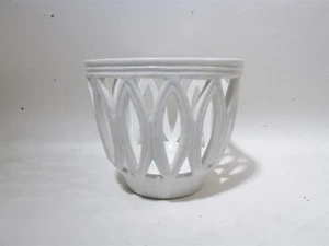 Cesta perforada Midcentury Rorstrand Suecia Olympia Gunnar Nylund Blanc de Chine - Imagen 1 de 8