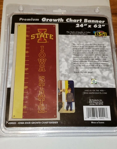 Iowa State Growth Chart Banner BSI Products Inc. New in Package Cover