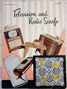 American Thread Co Vintage 1950 Star Book 78 Fernsehen Radio Schals Schals gehäkelt - Bild 1 von 9
