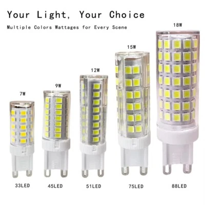 G9 LED Corn Bulb 7W 9W 12W 15W 18W  Bright Warm/Cool/Neutral White Lamp 220V - Image 1 of 4