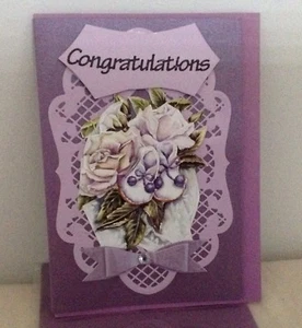 Handcrafted 3D. "Congratulations Card". - Picture 1 of 1