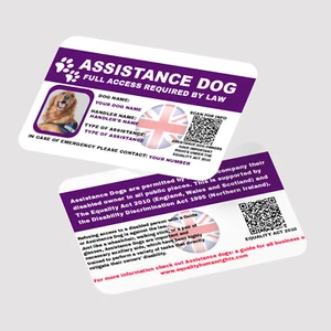 Assistance Dog - Service Dog -Law Card with QR code - Picture 1 of 9