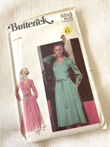 Vintage Front wrap dress  pattern 5515  size 10 Butterick UNCUT 1970-80 - Picture 1 of 6
