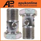 2X Hex Banjo Bolts 3/8" Bsp X 32.5Mm For David Brown Crawler Tractor Row Crop