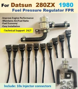 For 1980 Datsun 280ZX Replacement Fuel Pressure Regulator FPR & 10x Connectors - Picture 1 of 8