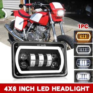 Fit For Honda XR250 XR250L XR650L XR650R 4x6" LED Headlight Halo DRL Sealed Beam - Picture 1 of 12