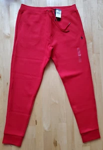 POLO RALPH LAUREN Men’s Large Red Double Knit Tech Jogger Pants - Picture 1 of 13