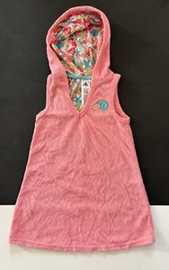 Disney Store Little Mermaid Ariel Swim Cover Up Girls Size 4 Terry Cloth Pink - Picture 1 of 21