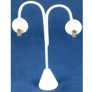 Earring Tree White Leatherette Arch Display Stand 5.25" - Picture 1 of 1