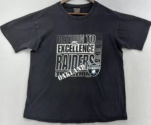 VTG 1995 Oakland Raiders Return to Excellence MNF Tshirt L Single Stitch LA - Picture 1 of 7