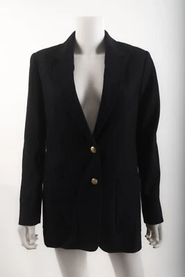 Blazer Traje Chaqueta Massimo Dutti Mujer Azul Marino Dorado Botón Lana EE. UU. 4 UE 36 NUEVO CON ETIQUETAS Foto 1 de 4