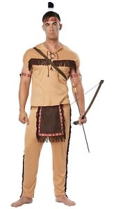 California Costumes Men's Native American Brave Adult, Tan/Brown, Large