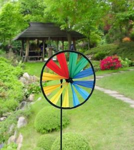 Rainbow Pinwheel Style 8" Wheel Wind Spinner SKYD-01620 - Picture 1 of 1