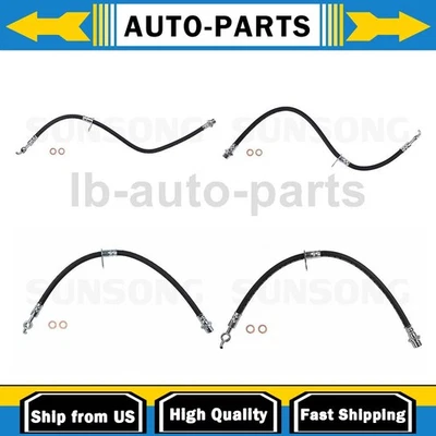 4X Manguera de línea de freno delantero trasero Sunsong para Toyota Avalon 2006 2007 2008 2009 Foto 1 de 4