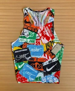 Nike Dri-Fit Fast Run Energy Vest Running Singlet Top Graphic Tank - Mens Medium - Picture 1 of 19