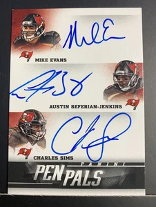 Mike Evans Rookie ¡TRIPLE EN TARJETA AUTOMÁTICA! Sims ASJ My Grade 8 SP Bucs RC #3 2014 - Imagen 1 de 3